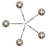 Alesia 5-Light Indoor Polished Nickel Classic/Traditional Hanging Candelabra Chandelier