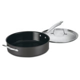 Cuisinart Green Gourmet Hard-Anodized 5.5-Quart Saute Pan with Helper Handle and Cover Green Gourmet, Black