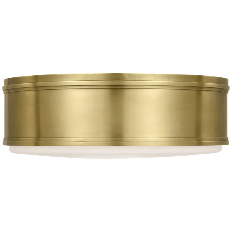 Chapman & Myers 1 - Light LED Flush Mount, Antique-Burnished Brass
