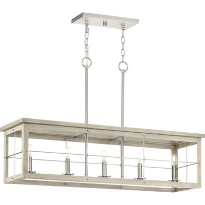 Luminaire suspendu linéaire à 5 lumières pour îlot de cuisine Andreoni