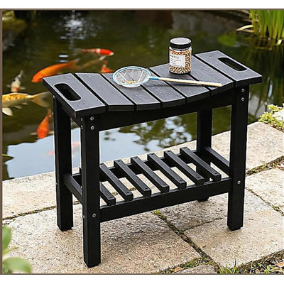 Banc antidérapant pour l'intérieur et l'extérieur, tabouret de douche imperméable avec poignée, banc de rangement