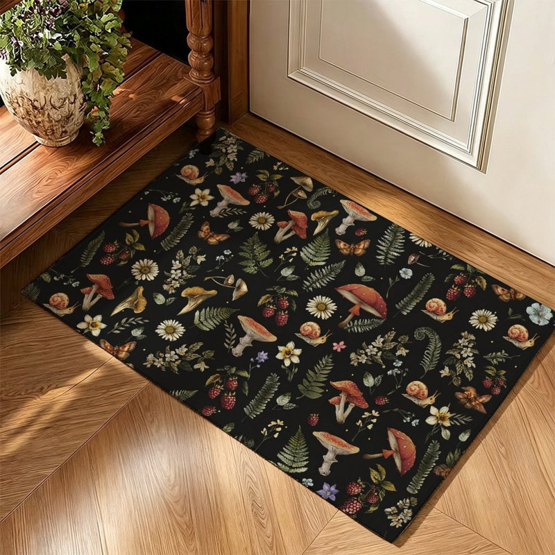 Tapis décoratif Forêt sombre pour salle de jeux/vestiaire 47" x 31"