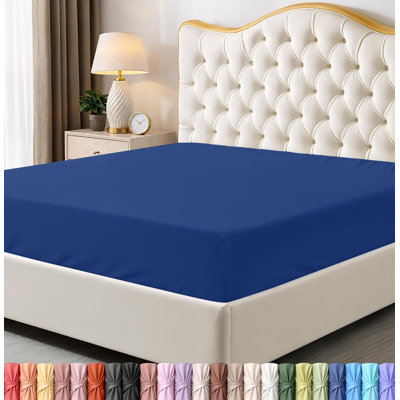 Drap-housse Utopia Bedding King - Drap de dessous - Poche profonde - Microfibre douce - Résistant au rétrécissement et à la décoloration - Entretien facile - 1 drap-housse seulement (Orange)