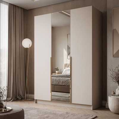 3 Door Manufactured Wood Wardrobe