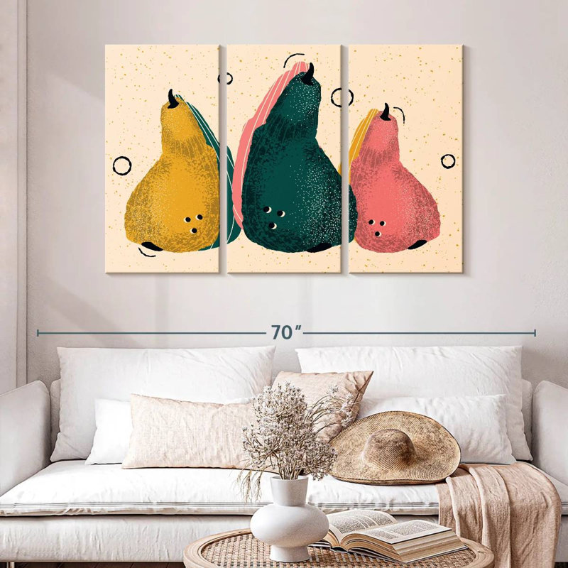 Abstract Pears, 32" H x 50" W