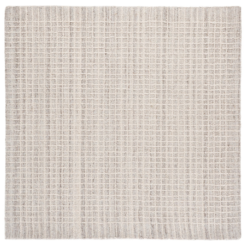 Lrl 6929 Hand Tufted 85% Wool; 15% Cotton Geometric Rug, Square 5'