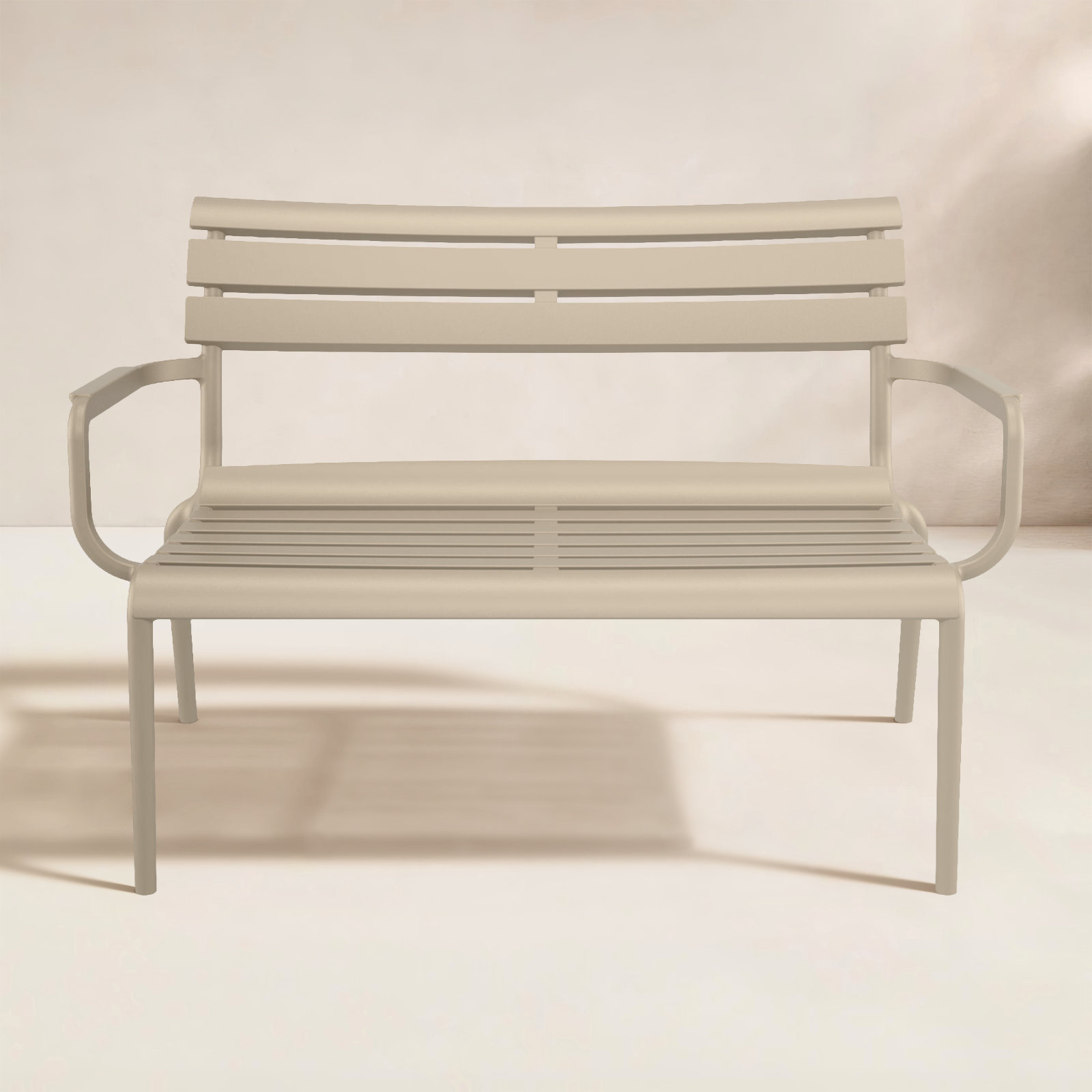 Ruta 46" Garden Bench, Taupe