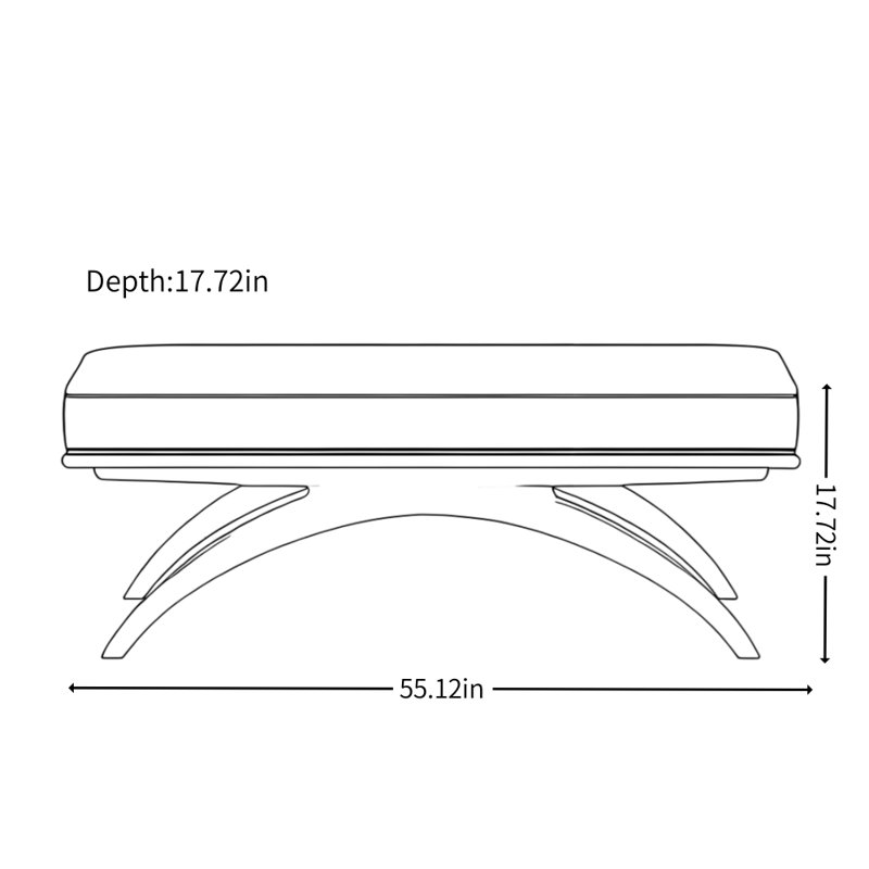 Simple Solid Wood Bench