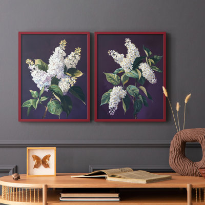 Série FLORAL CCXLV - reproduction encadrée de qualité supérieure - prête à être accrochée - aucun clou requis - aucun clou requis