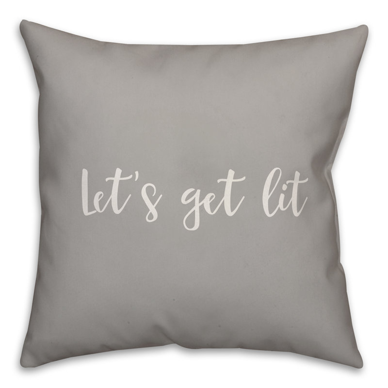 Coussin « let is éclairé » , Gris, Coussin décoratif