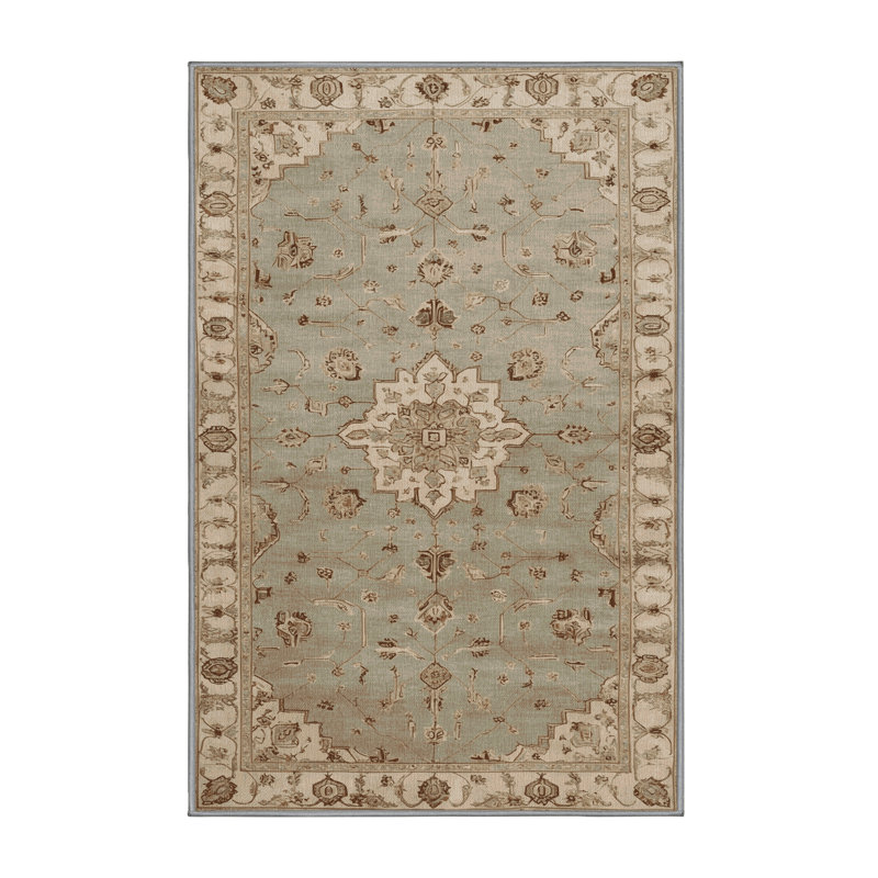 Machine Washable Afyon Brown Area Rug, Rectangle 8' x 10'