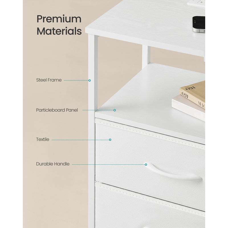 Bedside Table, White