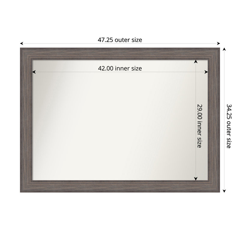 Miroir Hannaley, Rectangle, 34,25 po x 47,25 po
