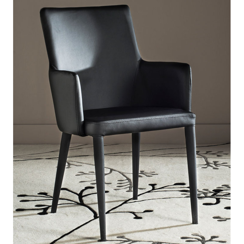 20'' H Metal Armchair, Black Velvet