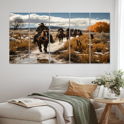 Reproduction d'art sur toile - 5 panneaux identiques