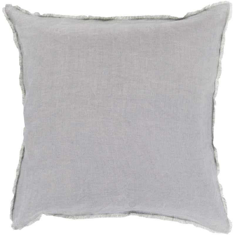 Throw Pillow, 18"H x 18"W, Down, Bright Blue-Light Gray