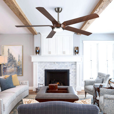 Chantiel 65" 5 - Blade LED Standard Ceiling Fan with Remote Control and Light Kit Included