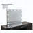 Glam Style Vanity with Padded Stool Set, Glass Top, Storage Drawers and LED Mirror