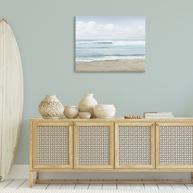 Toile apaisante sur les vagues de la plage par Mike Calascibetta, H 30 po x l 40 po