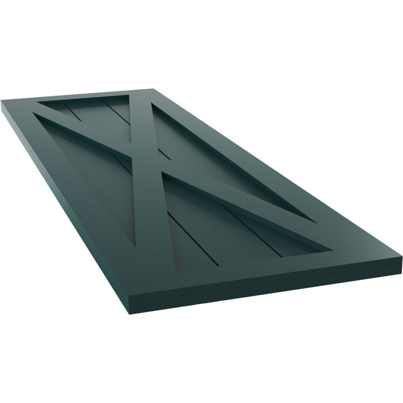 Volets à fixation fixe en PVC True Fit, Vert thermique, 12", 77"