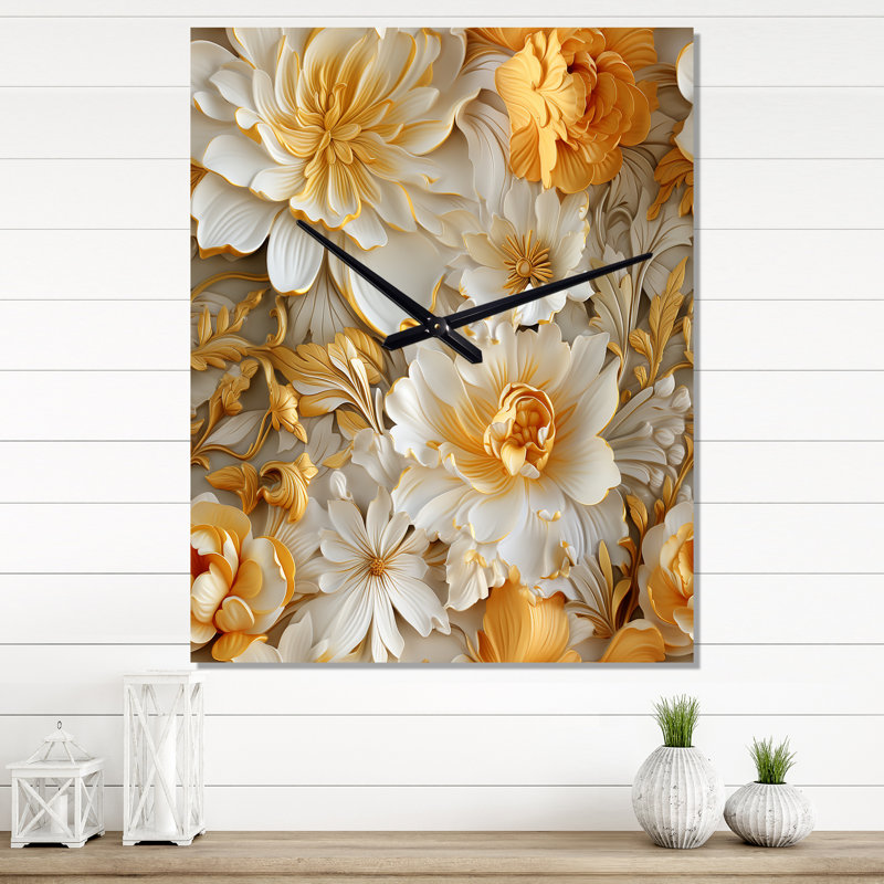 Jameer - Horloge murale moderne bohémienne et éclectique, H 32 po x l 14 po x P 1 po