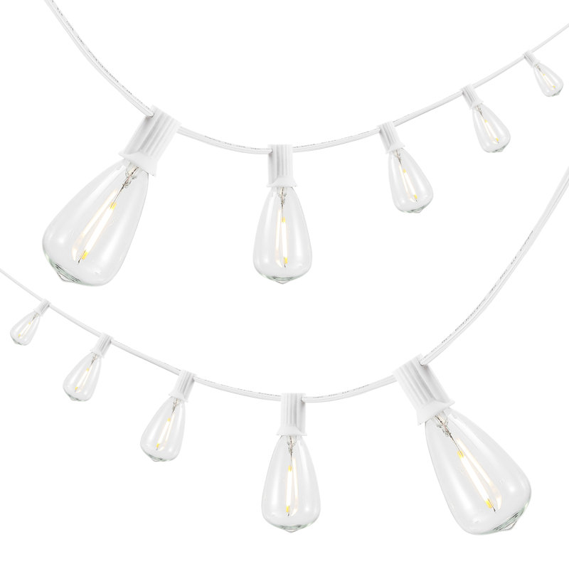 Outdoor 10 - Bulb 120'' Plug-in String Light, White, Clear