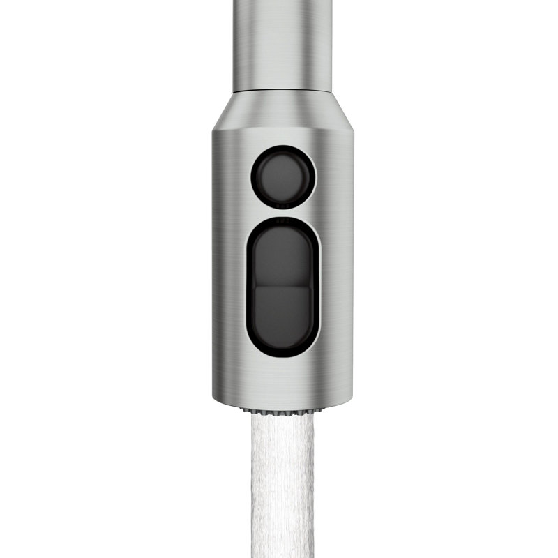 Meena Single-Handle Pull-Down Sprayer Kitchen Faucet With Powerboost And Reflex, Stainless Steel