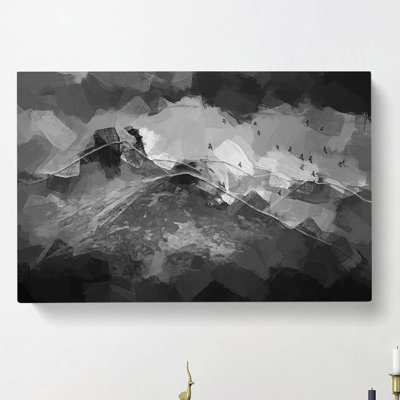 Birds Flying over the Lake District in Abstract - Wrapped Canvas