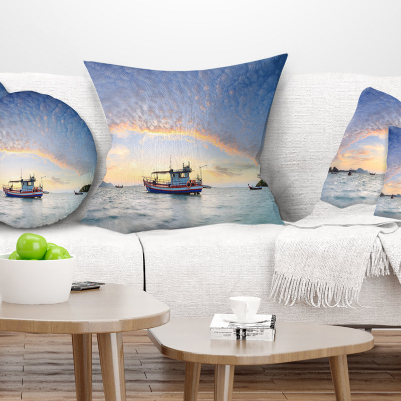 Coussin Seascape, 18 po x 18 po, Coussin décoratif