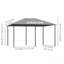 Pavillon de jardin en acier 10 x 13 pi, pour utilisation dans le jardin avec parois latérales amovibles (gris)-123219056