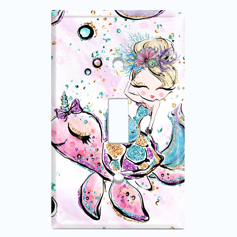 Patterned 1 - Gang Toggle Light Switch Standard Wall Plate