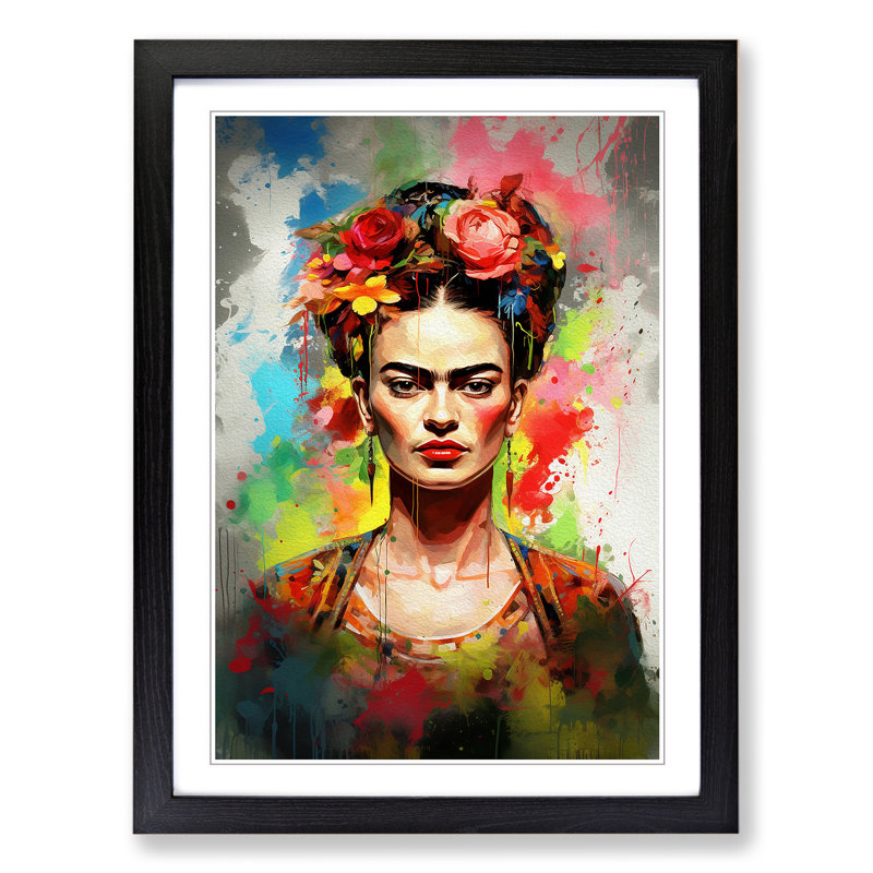 Single Picture Frame Print on Wood, 34cm H x 25cm W, Black Framed