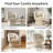 Upholstered Swivel Barrel Dining Chairs-671519500