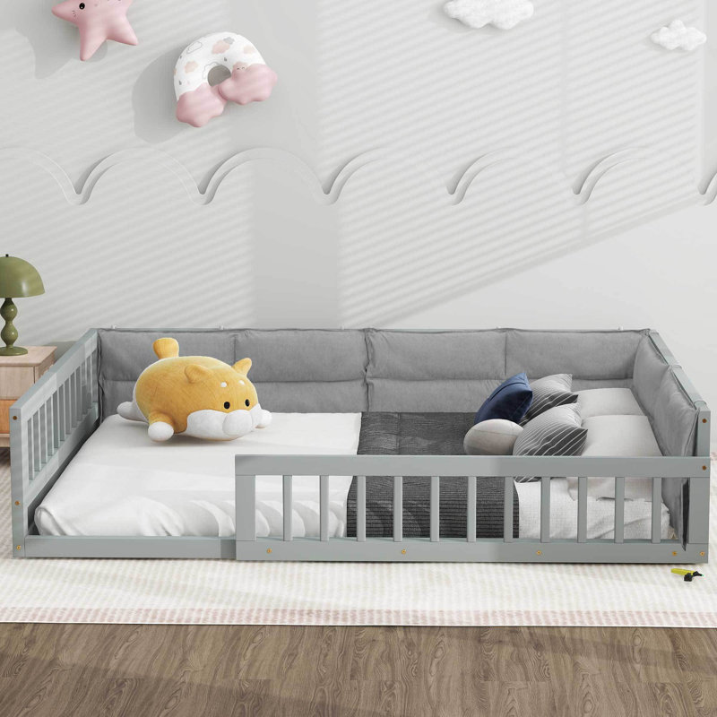 Lit plateforme en bois massif Comfy Guardrails