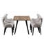 Ricky 6 Person Dining set - a Rectangular Wooden Dining Table with Metal Legs and a Set of 6 Quilted Velvet Dining Chairs for Dining Room - Modern Dining Table Set-488132270-488132262