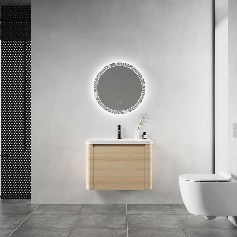 Wall-Mounted Bathroom Vanity With Sink And Soft-Close Door, Eco-Friendly Design For Modern And Organized Bathrooms, 28"