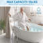 Banc de transfert de baignoire avec accoudoirs et dossier, chaise de douche, blanc