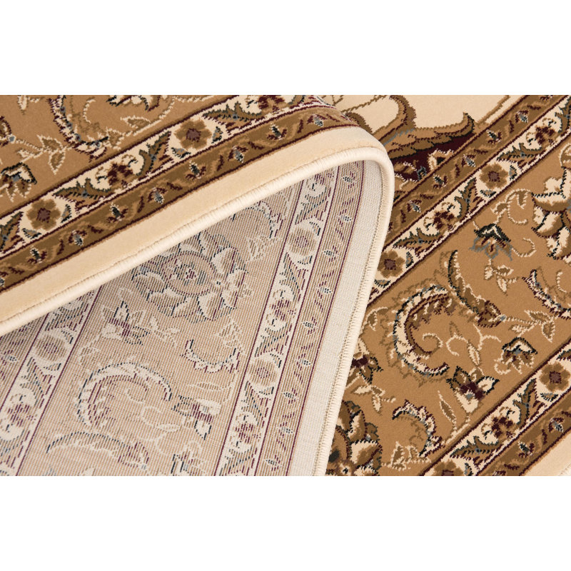 11' Beige And Brown Oriental Runner Rug