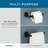 Nash 4-Piece Bath Hardware Set 18" Towel Bar w/ Extender Toilet Paper Holder Towel Holder Towel Hook-98715609
