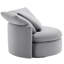 Fauteuil pivotant et demi avec coussin en duvet Bertice-89016094