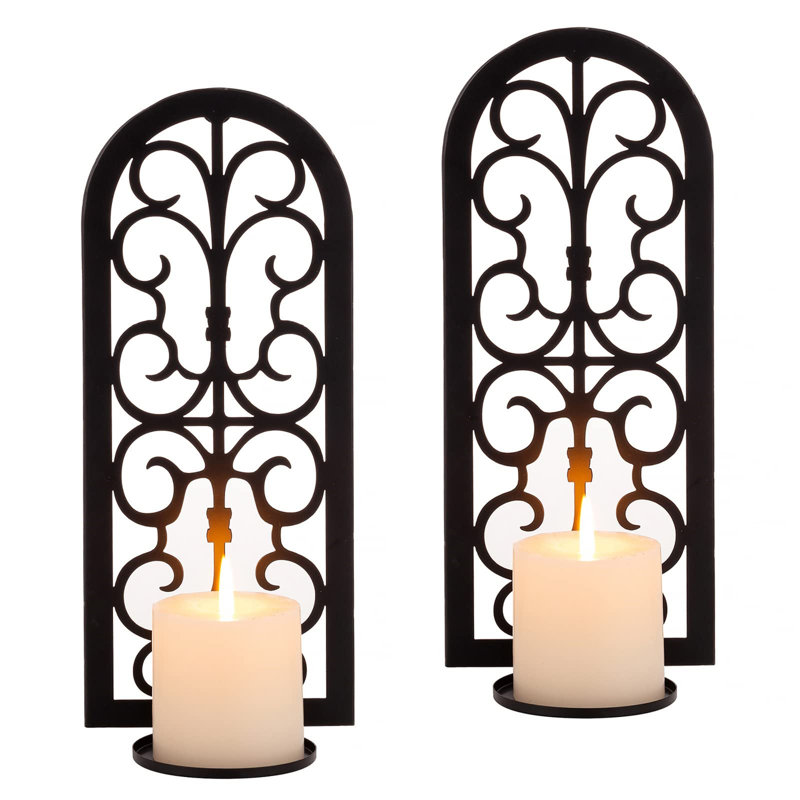 2 Piece Metal Wall Bath Sconce Set