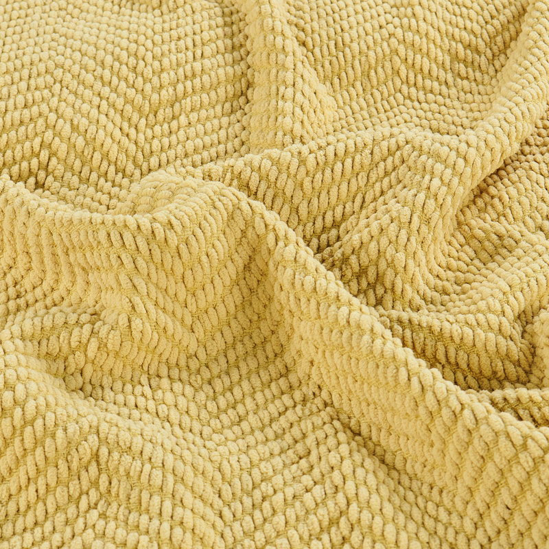 Tweed Knitted Throw Blanket, 60" x 80", Jojoba Yellow