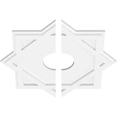 Médaillon de plafond contemporain en PVC de qualité architecturale Axel 22 pi x P 5 po x P 12 1/4 po x P 1 po