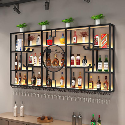 Modern Simple Wall Mounted Wine Rack by L Wall-hanging Wine Rhythm