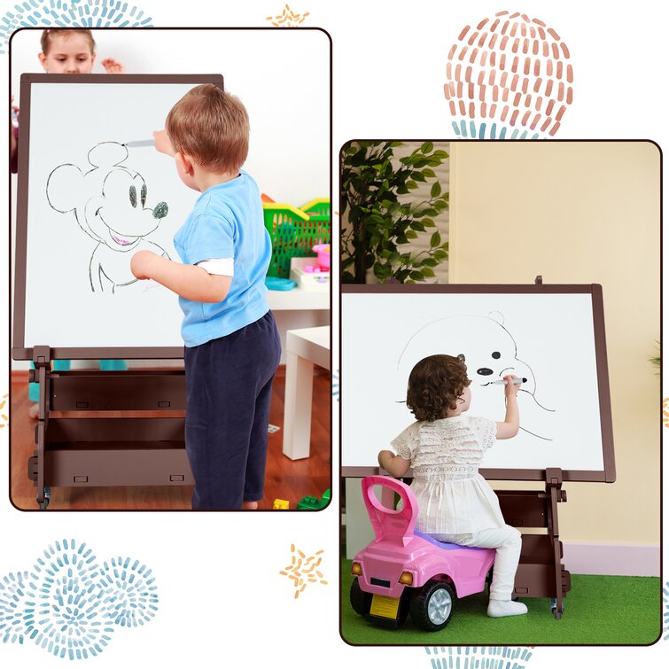 Gymax Adjustable Plastic Board Easel