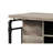 Gray And Oak Counter Height Table With 2 Shelves Storage Antique & Sandy Table, 121 Lb Weight Capacity