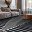 Tapis moderne noir et crème à motif géométrique-72566756