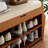 3-Tier Bamboo Shoe Bench With Storage & Side Shelves-572197361