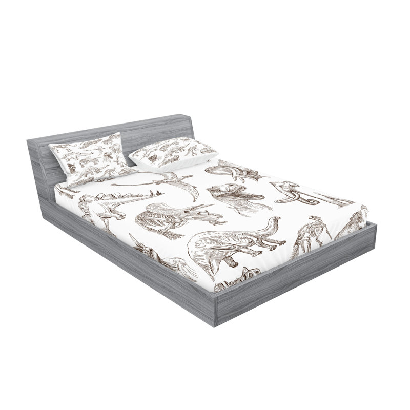 Drap-housse et coussin décoratif Ambesonne, Ensemble de draps pour très grand lit + 5 pièces