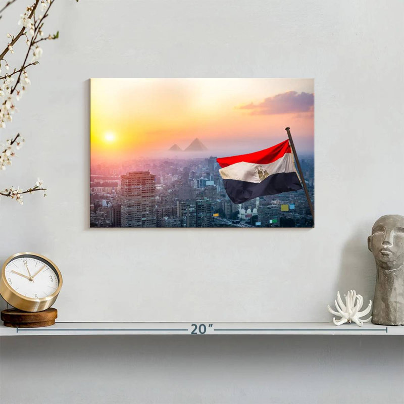 Borges Urban Egypt Flag, 8" H x 12" W